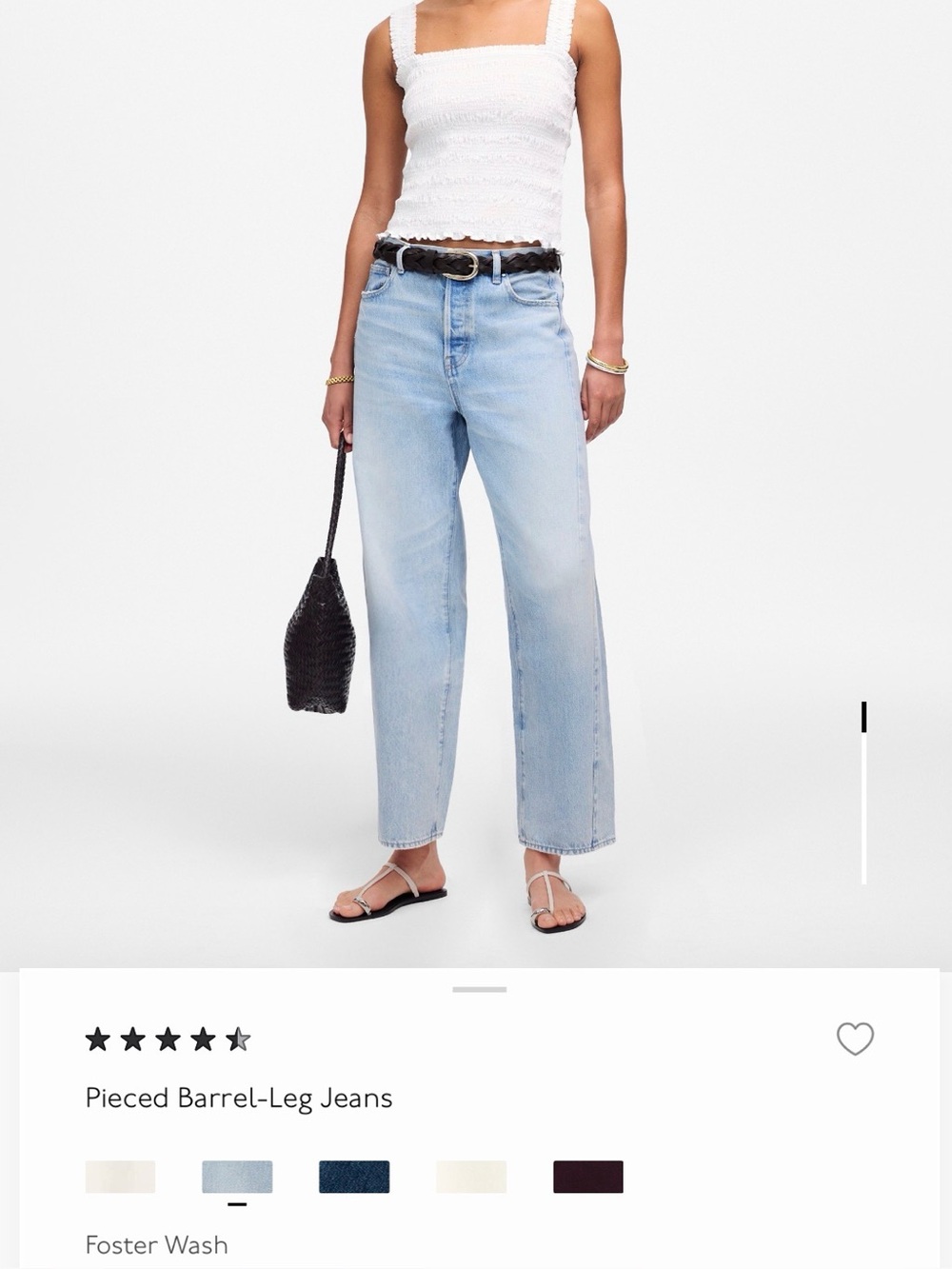 Madewell Pieced Barrel-Leg Jeans